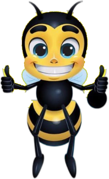 La mascotte abeille de L'Abeille Office World
