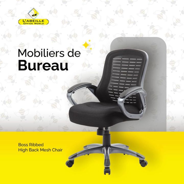 Chaise en mesh dossier haut, Boss Ribbed